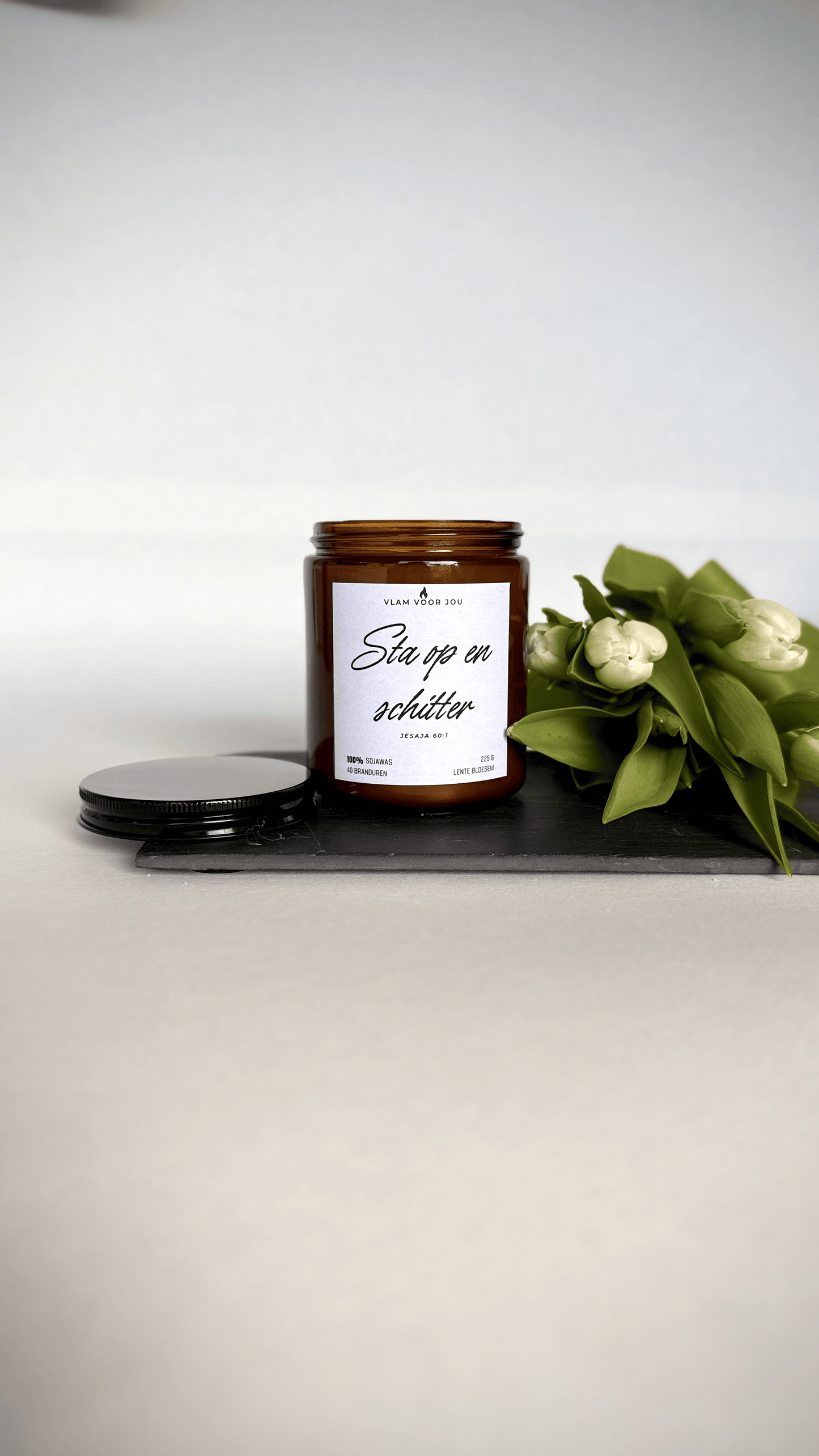 ¨STA OP EN SCHITTER¨ LENTE BLOESEM GEURKAARS