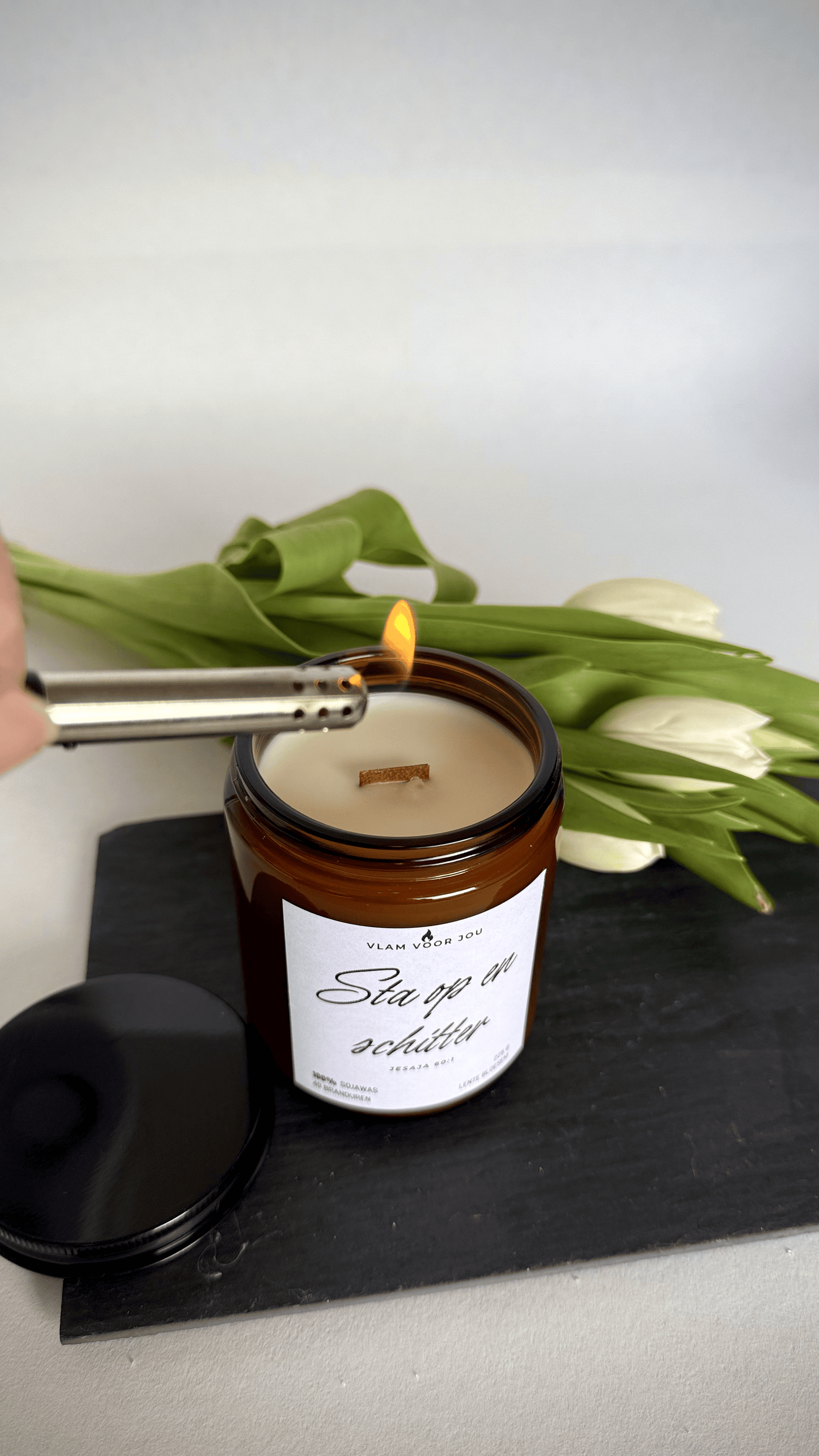 ¨STA OP EN SCHITTER¨ LENTE BLOESEM GEURKAARS