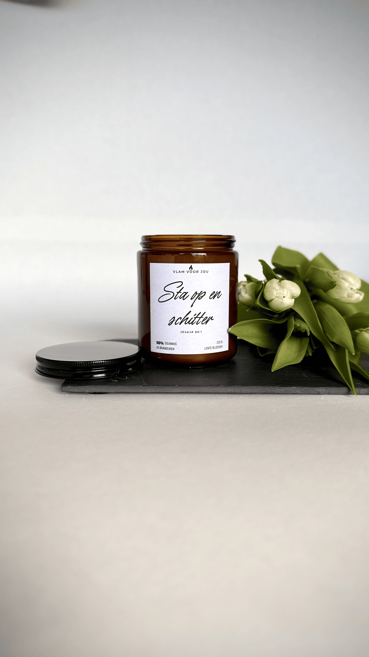 ¨STA OP EN SCHITTER¨ LENTE BLOESEM GEURKAARS
