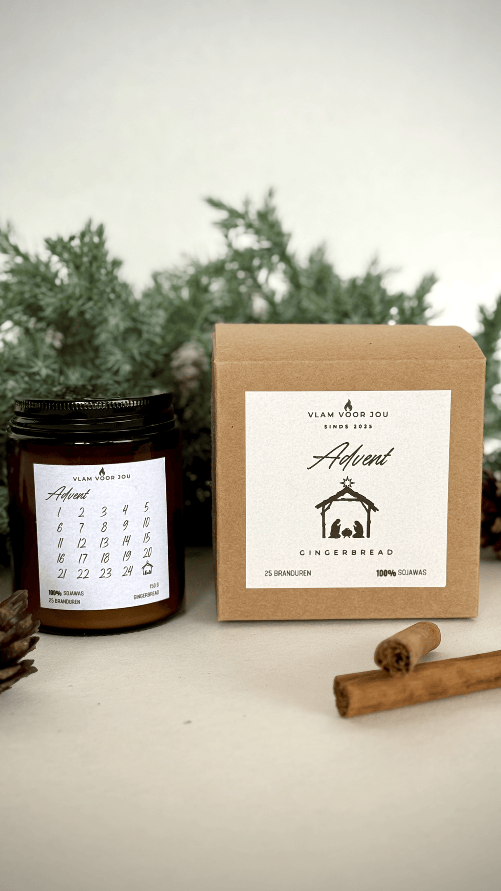 Advent geurkaars 25 dagen