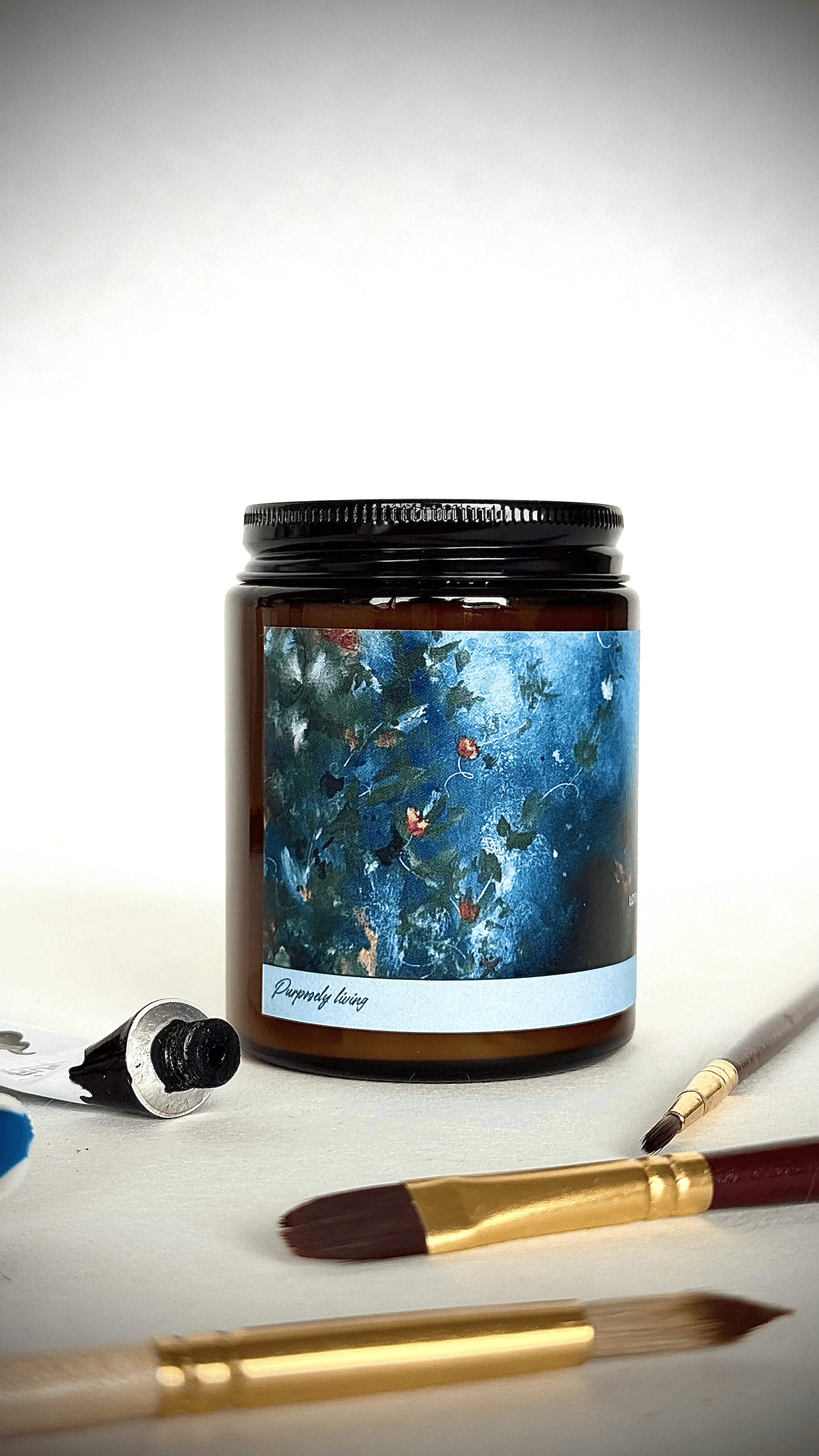 ¨PURPOSELY LIVING¨ LOTUS & WATERLELIE GEURKAARS