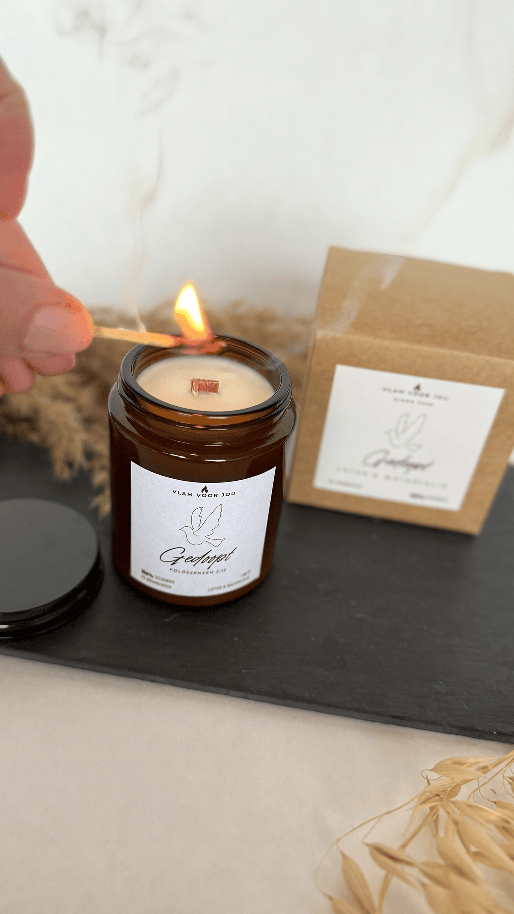 ¨GEDOOPT¨ LOTUS & WATERLELIE  GEURKAARS