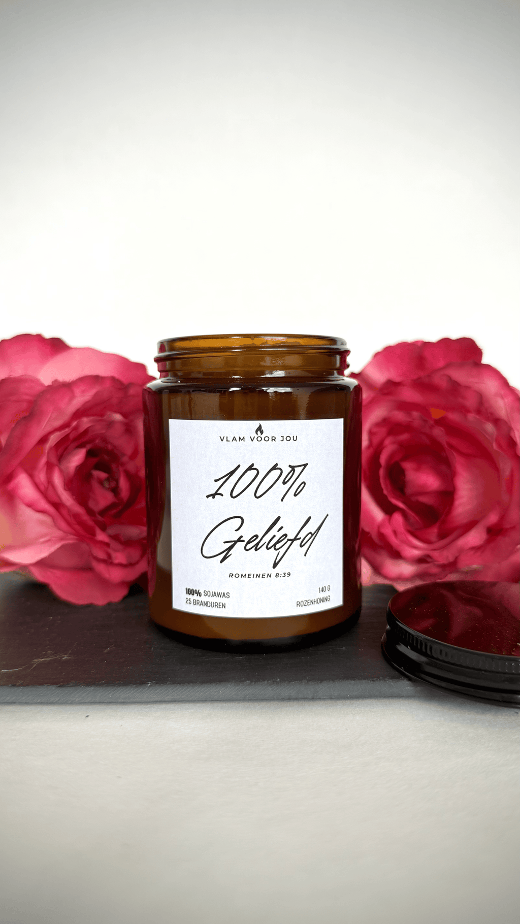 ¨100% GELIEFD¨ ROZENHONING GEURKAARS