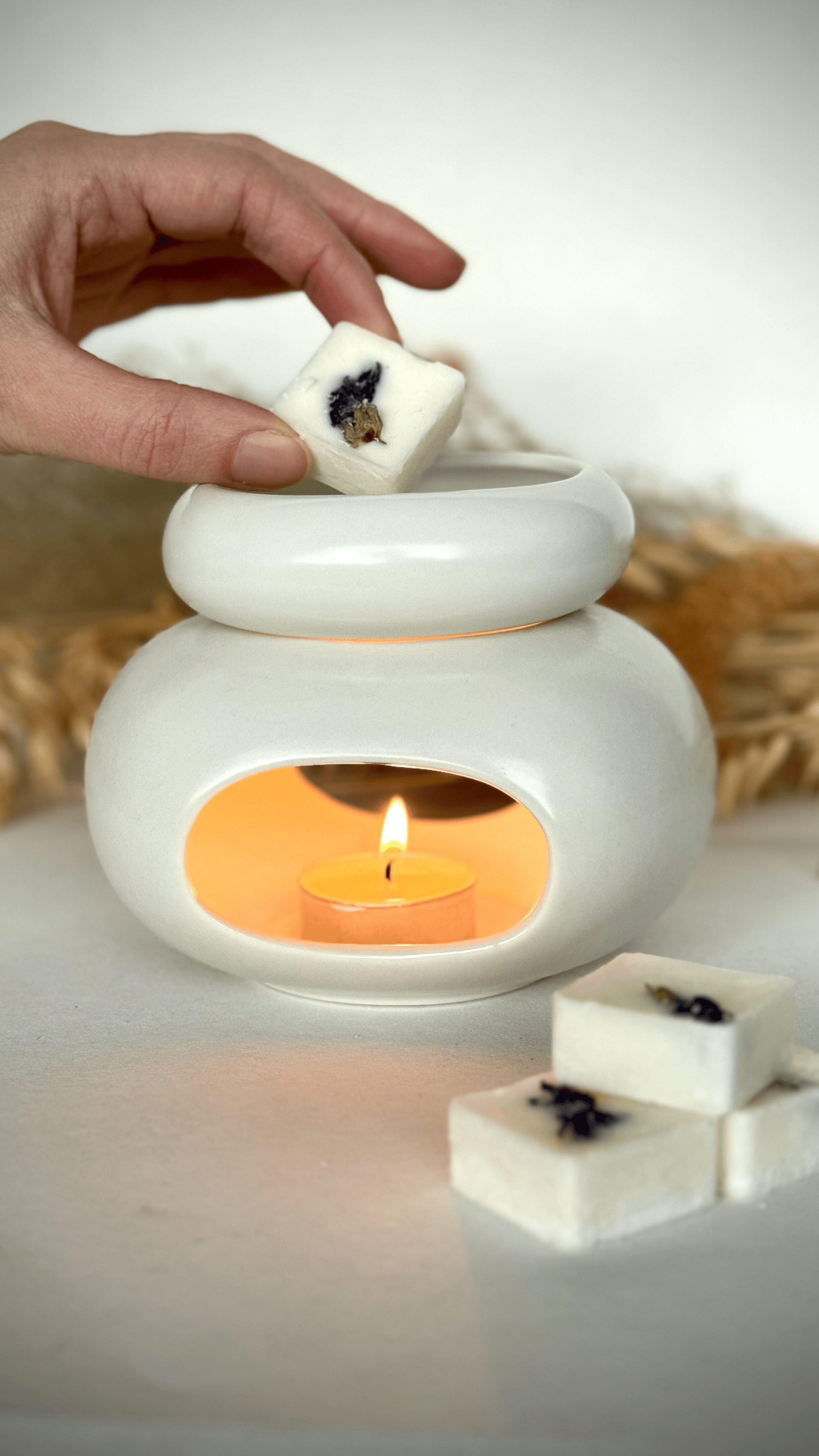 Organische geurbrander wit