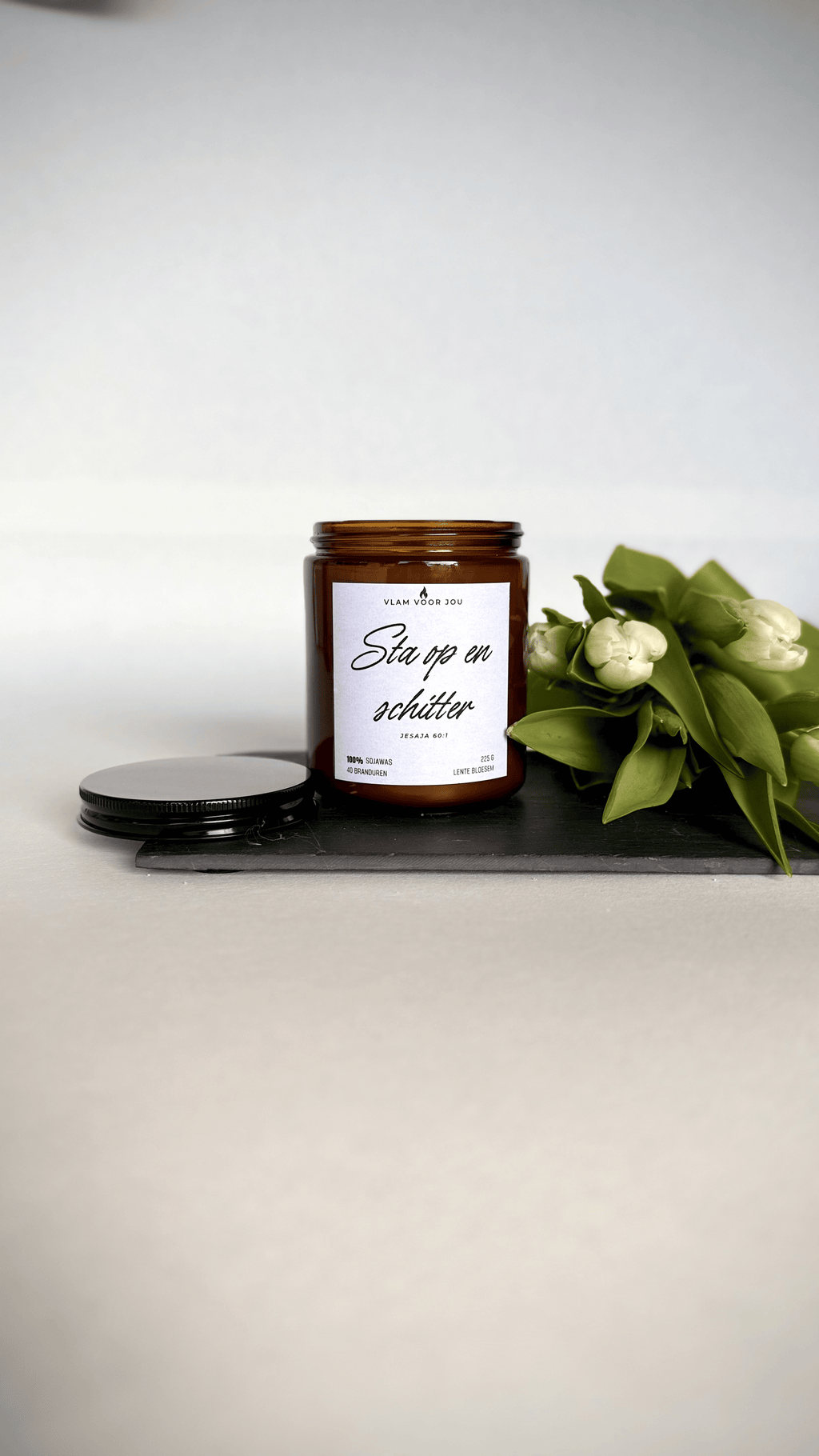 ¨STA OP EN SCHITTER¨ LENTE BLOESEM GEURKAARS