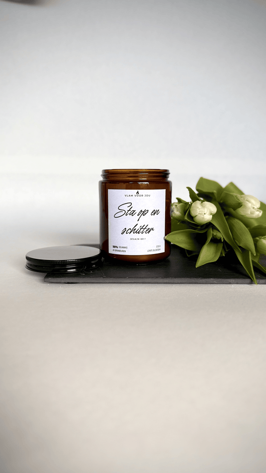 ¨STA OP EN SCHITTER¨ LENTE BLOESEM GEURKAARS